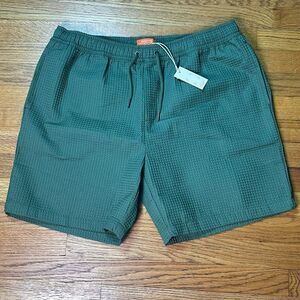 Negative Space Shorts Men's Sz XL Drawstring Waffle Weave Shorts Green‎ NWT